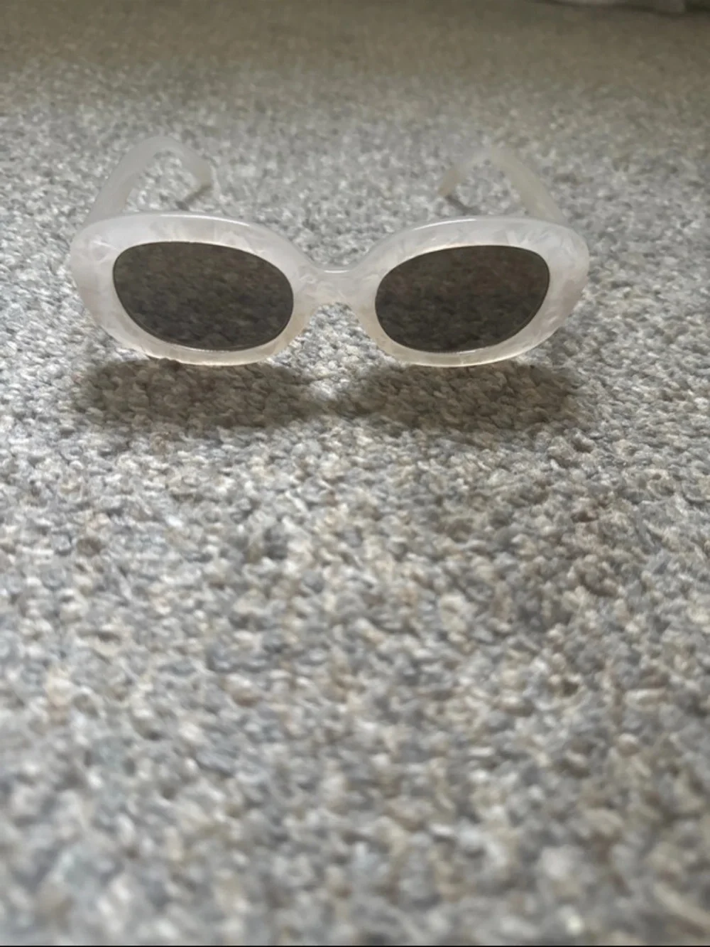 Target Clear White Oval Kids Sunglasses with Black Lenses
